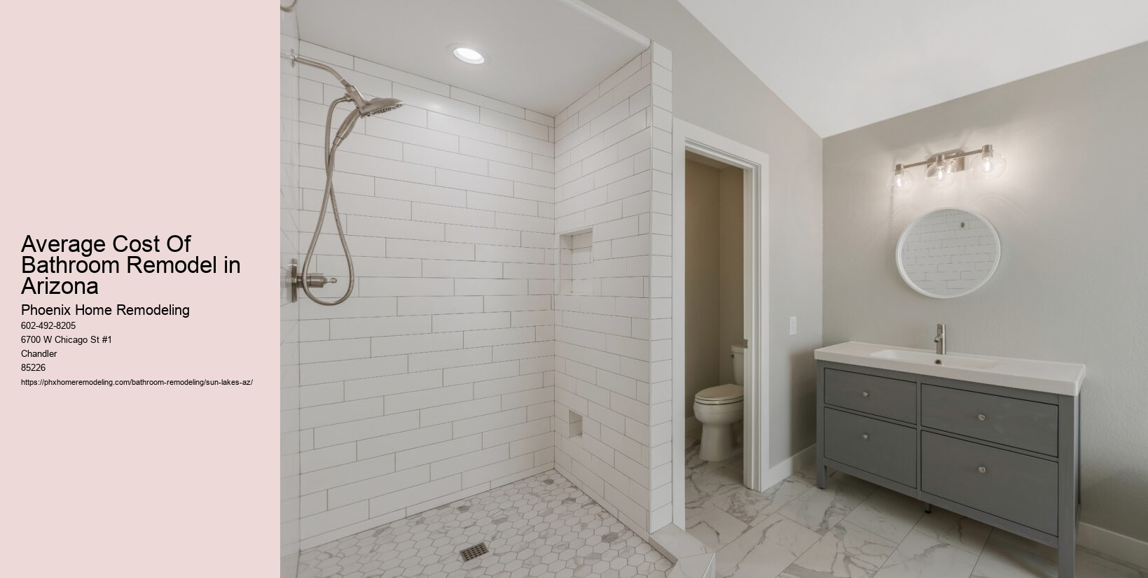 Average Cost Of Bathroom Remodel in Arizona