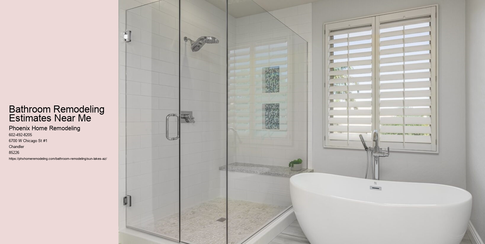 Bathroom Remodeling Estimates Near Me