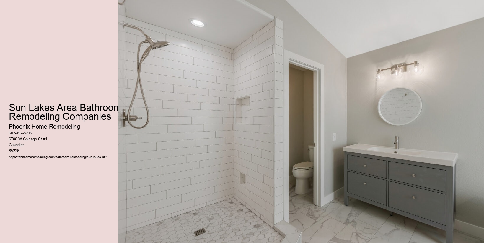 Sun Lakes Area Bathroom Remodeling Companies